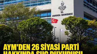 AYM'den 26 siyasi parti hakkında Ankara Cumhuriyet Başsavcılığına suç duyurusu