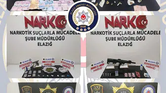 Elazığ'da son 20 gündeki uyuşturucu operasyonlarında 8 zanlı tutuklandı