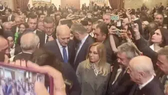 Bahçeli, TBMM Başkanı Kurtulmuş ile yeni yasama yılı resepsiyonunda buluştu