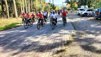 Köyceğiz'de Cumhuriyet coşkusuyla pedallar çevrildi