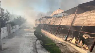 Aydın’daki pazar yeri yangını kontrol altına alındı