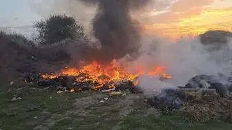 Bursa'da boş arazide çıkan yangın itfaiye tarafından söndürüldü