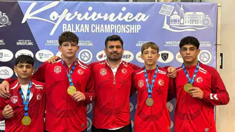 Denizlili güreşçiler Balkan güreş şampiyonasında büyük başarı elde etti