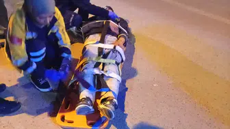 Gölbaşı'nda devrilen motosikletten bir kişi yaralandı