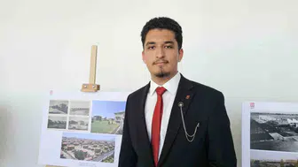Kayseri'de üniversite öğrencisi kampüsün fabrika geçmişini sergiledi