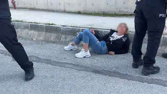 Burdur'da polise saldırmaya çalışan kadın adliyeye sevk edildi