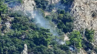 Muğla’nın Ula ilçesinde makilik alanda yangın kontrollü şekilde söndürüldü