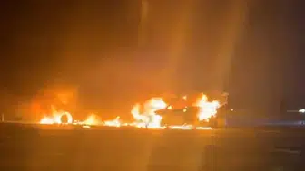 Sarıyer’de trafik kazası sonrası iki otomobil alev topuna döndü
