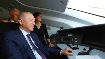 Cumhurbaşkanı Erdoğan Çerkezköy-Kapıkule hızlı tren hattında ilk sürüşü yaptı