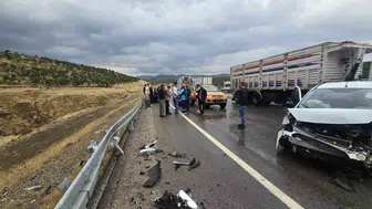 Bingöl'de hafif ticari araç bariyere çarptı, 1 kişi yaralandı