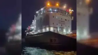 İstanbul Boğazı'nda kimyasal madde taşıyan tanker kıyıya sürüklendi