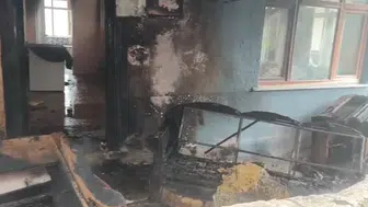 Sinop'un Boyabat ilçesinde sobadan çıkan yangın evi küle çevirdi