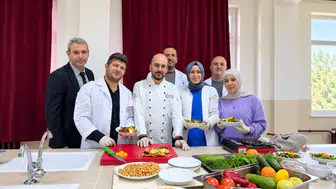 Ladik'te eğitim çalışanları sağlıklı beslenme için mutfağa girdi
