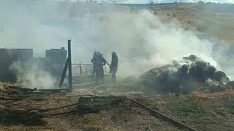 Gediz’de çıkan samanlık yangınında 1 kişi hayatını kaybetti