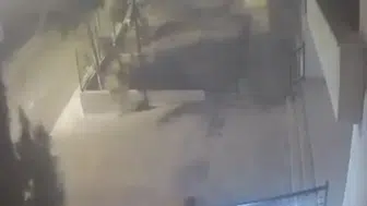 Mardin'de devrilen ağaçtan 10 saniyeyle kurtuluş kamerada