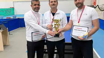 Afyonkarahisar İl Müftülüğü masa tenisi turnuvasında namağlup şampiyon oldu