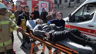 Kars Emniyeti'nde gerçeği aratmayan yangın tatbikatı