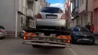 Makas atan sürücü, polisin takibiyle yakalandı