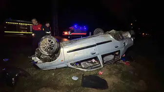 Zonguldak’ta otomobil takla attı, 2 kişi yaralandı