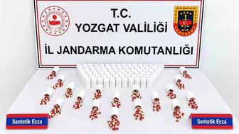 Yozgat’ta düzenlenen operasyonda 5 bin 626 sentetik ecza hap ele geçirildi