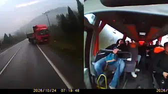 Karabük'te Hatalı Sollama Yapan Tır Faciaya Neden Oluyordu: 24 İşçi Ölümün Kıyısından Döndü