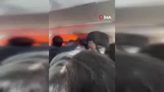 Hindistan'da yolcu uçağında yangın paniği yaşandı