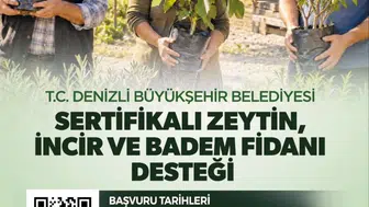 Zeytin, incir ve badem fidanı desteği için başvurular 23 Ekim'e kadar devam ediyor