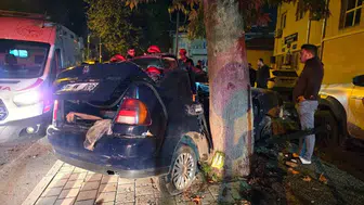 Adana'da ağaca çarpan otomobildeki çocuk hayatını kaybetti