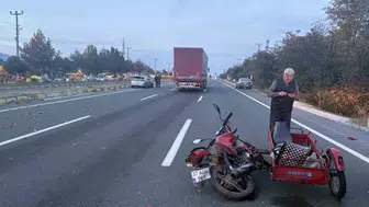 Kastamonu'da otomobil ile sepetli motosiklet çarpıştı: 1 yaralı