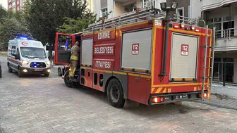 Edirne'de apartman dairesinde çıkan yangın korkuttu