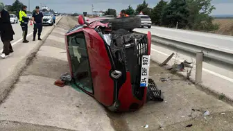 Karacabey-Bandırma yolunda otomobil kanala uçtu: 1 yaralı