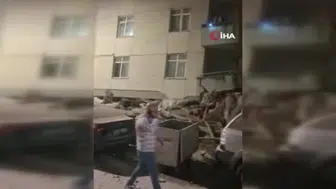 Maltepe’de çöken 7 katlı binanın ilk anları kamerada