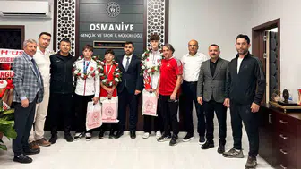 Osmaniyeli sporcular uluslararası başarılarıyla memleketlerinde karşılandı