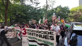New York'ta binlerce kişi Gazze için miting yaptı