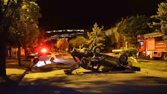 Nevşehir'de yarış yapan otomobiller kavşakta kazaya karıştı: 6 yaralı