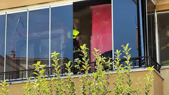 Bolu'da elektrik kaynaklı balkon yangını paniğe neden oldu