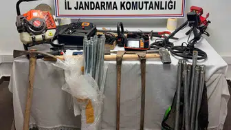 Beylikova'da kaçak kazı operasyonunda 5 şüpheli yakalandı