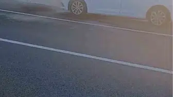 Nevşehir'de seyir halindeki otomobil alev alev yandı