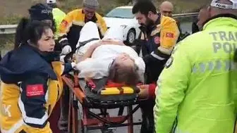 Tekirdağ'da kaza yapan kadın sürücünün yardımına yoldan geçen doktor koştu