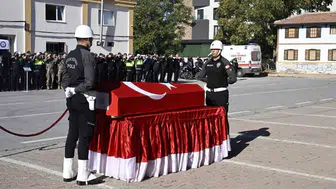 Kaza sonucu vefat eden polis memuru Ahmet Sami Kılıçkaya için Kayseri'de tören düzenlendi