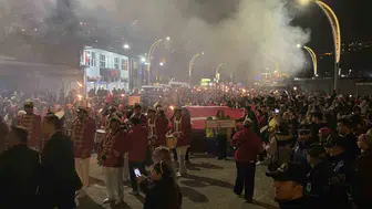 Zonguldak'ta Cumhuriyet Bayramı fener alayı ile kutlandı