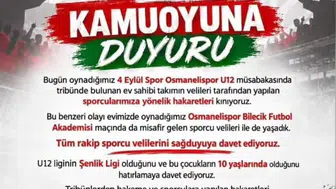 Osmanelispor, BFA maçındaki hakaretleri kınadı