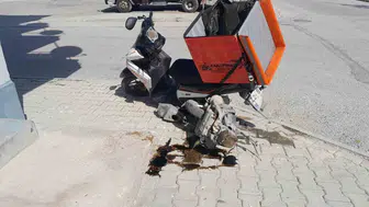 Karapınar'da otomobil ile motosiklet çarpıştı, 1 kişi yaralandı