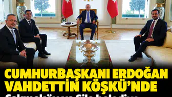 Cumhurbaşkanı Erdoğan Vahdettin Köşkü'nde: Çekmeköy ve Şile heyetiyle belediye başkanları kabul edildi