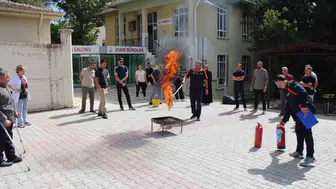 Elazığ'da hastane personeline yangın farkındalık eğitimi verildi