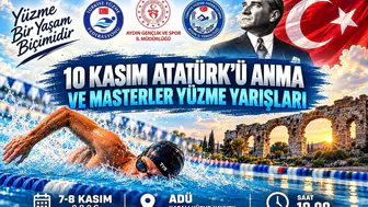 Aydın’da 10 Kasım Atatürk’ü Anma ve Masterler Yüzme Yarışları düzenlenecek