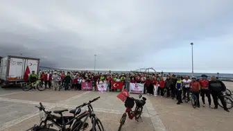 Samsun'da Cumhuriyet coşkusu sahil boyunca pedallarla taşındı
