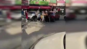 Başakşehir'de motosikletli kurye ile esnaf kavga etti