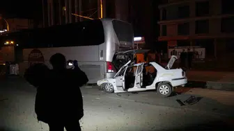 Malatya'da otobüse çarpan otomobilde 3 kişi yaralandı