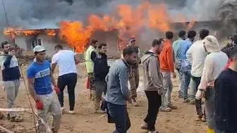 Tuzla'da işçi konteynerinde yangın paniği yaşandı